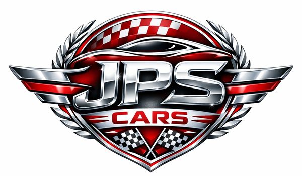 Logo of JPS Cars with a red and silver racing theme.
