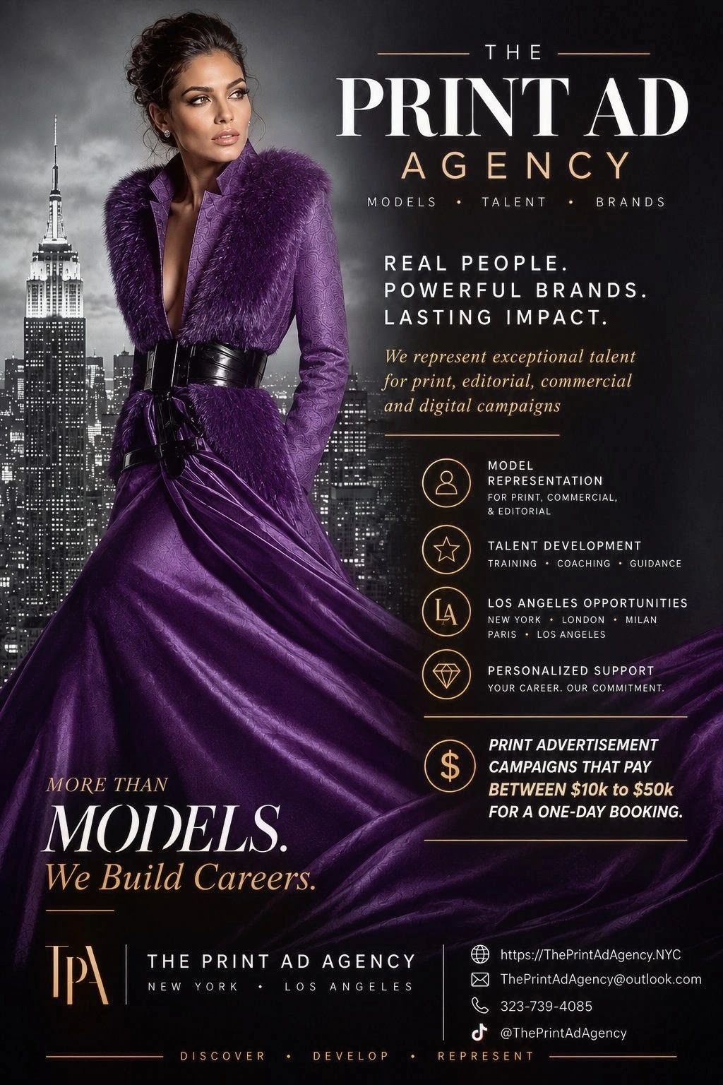 THE PRINT AD AGENCY is the oldest Black-owned modeling agency in the world.