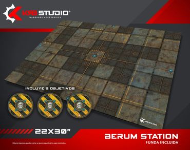 Compatible con Kill Team 3ra edición. Mapa tipo Volkus / Octarius. Zonas de despliegue marcadas