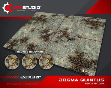 Compatible con Kill Team 3ra edición. Mapa tipo Volkus / Octarius. Zonas de despliegue marcadas