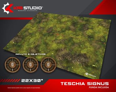 Compatible con Kill Team 3ra edición. Mapa tipo Volkus / Octarius. Zonas de despliegue marcadas