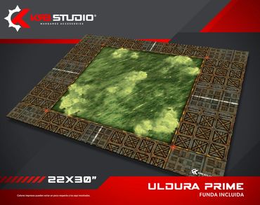 Compatible con Kill Team 3ra edición. Mapa tipo Bheta Décima. Zonas de despliegue marcadas en el dis