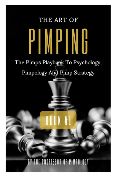 Book cover featuring chess pieces and title about pimping strategies.