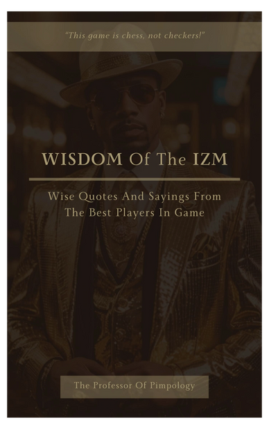 Cover of 'Wisdom of The IZM' featuring wise quotes from top players.