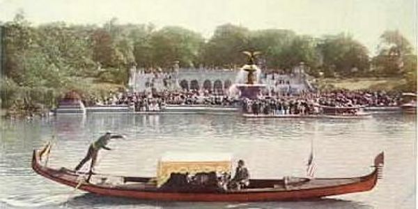 Gondola in Central Park, New York City, circa 1900