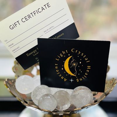 Gift certificate for crystal healing session