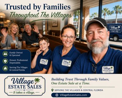 Village Estate Sale employees having dinner in Sumter County