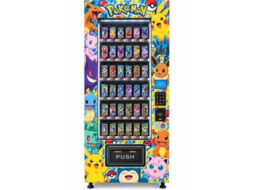 Distributeur automatique de cartes Pokémon.