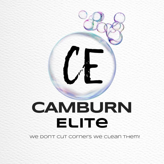 Camburn Elite logo with bubbles and cleaning slogan.
