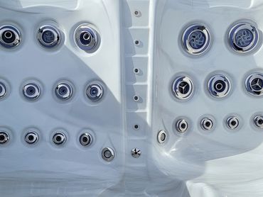 Vertical perimeter light housings from leak repair.