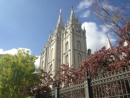Temple Square in Downtown Salt Lake City, a beautiful place to visit and walk the grounds