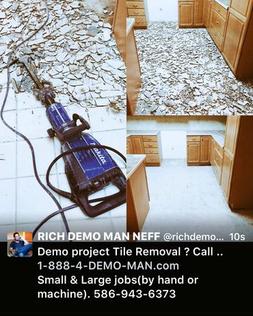 kitchen tile removal