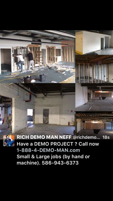 industrial interior demolition before during and after