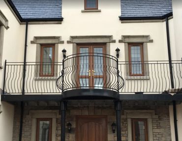 Balcony, steel fabricating, Black steel balcony