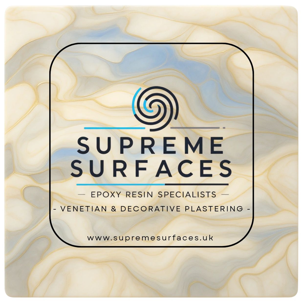 Logo for Supreme Surfaces, epoxy resin specialists.