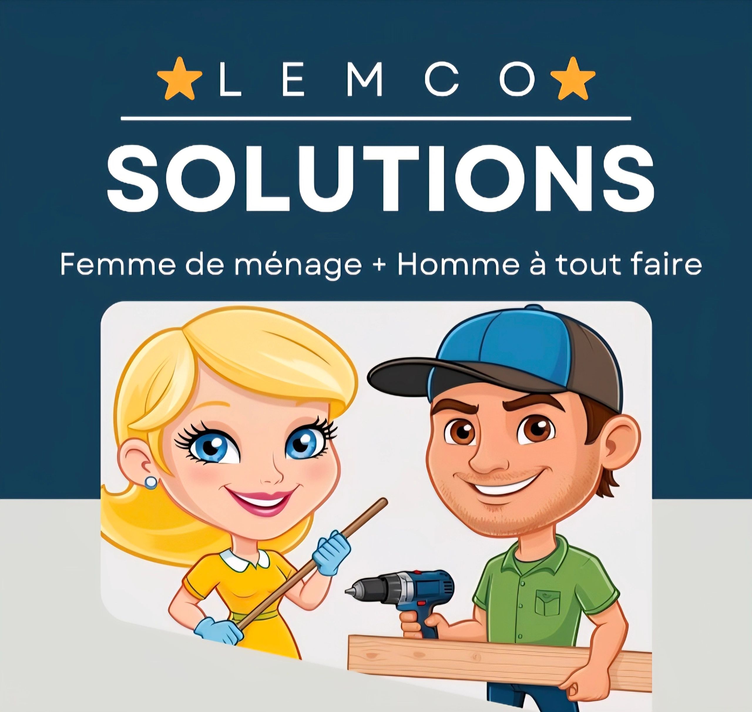 Femme de ménage et homme à tout faire