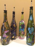 it's oil about recycling. Think Tiffany Lamp meets empty wine bottle