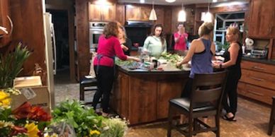 Ginny, owner of Wildflowers Bend, was hired to teach a series of classes at the Liberty House.