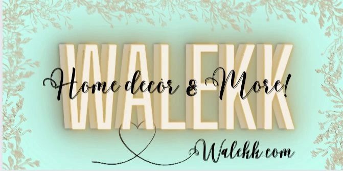 Walekk logo with home decor theme and website name.