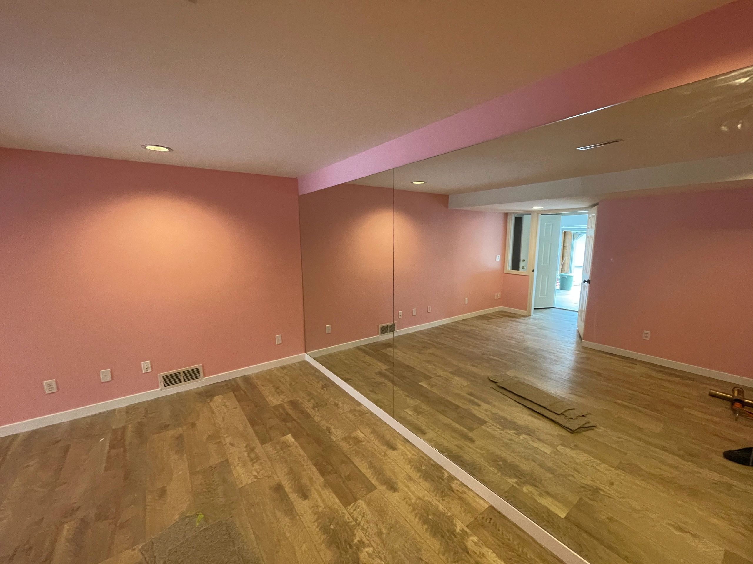 Recently renovated basement