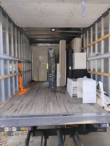 A truck as it us being loaded.