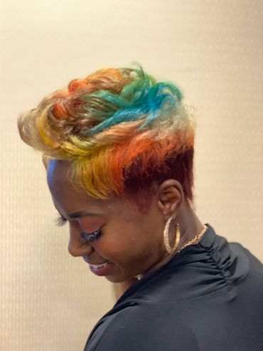 SHORT HAIR CUT + COLOR