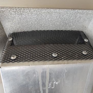 cleaned gas fireplace vent free of bird nest and secured to keep birds out