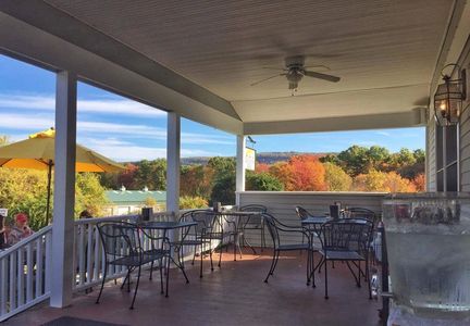 Outdoor Dining on the porch of Avon Country Deli