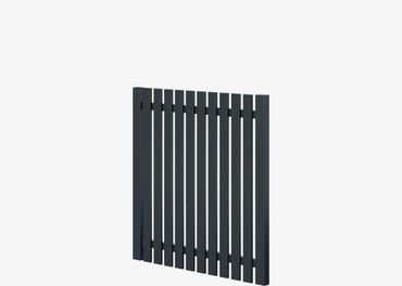 A stock image of Aluminium Picket Fence 2000 series in Matt Black
