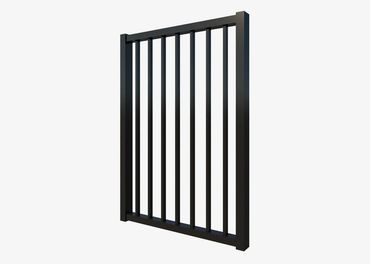 A stock image of Aluminium Railing 1000 series in Satin Black