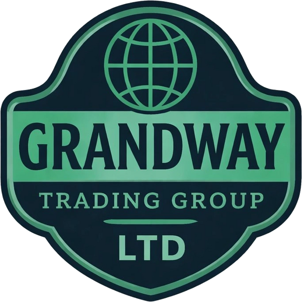 Logo of Grandway Trading Group Ltd with a globe symbol.