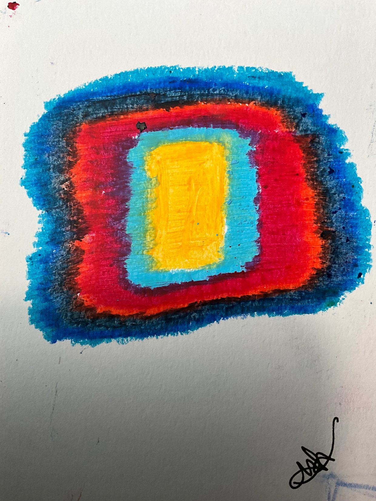 Abstract painting with vibrant colors.