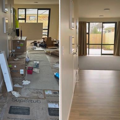 Before and after builders clean