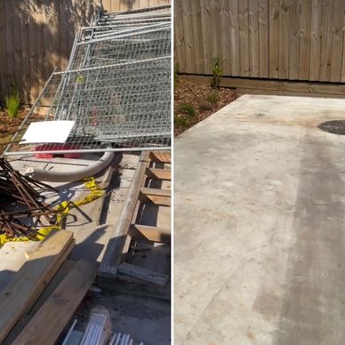 before and after site clean