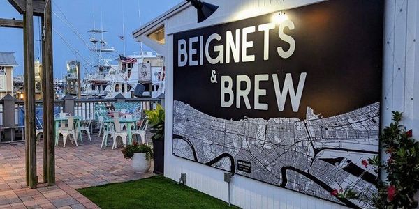 Beignets & Brew is located on East Dock next to the Edge Restuarant.  They are an excellent choice f