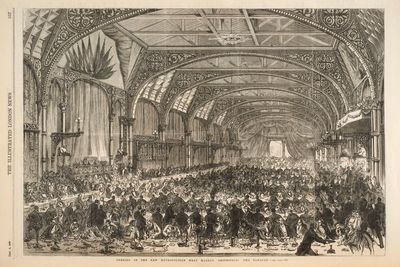 The opening banquet at Smithfield Meat Market in 1868