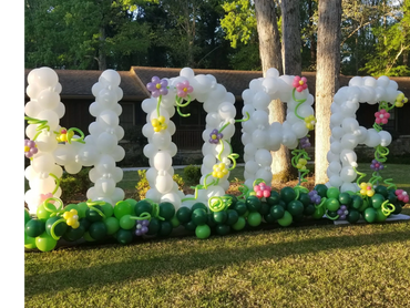 HOPE, balloon decor, balloons, balloon letters, balloon flowers, outdoor balloon decor