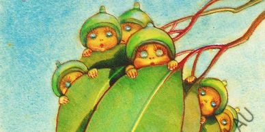 Gum Leaves by May Gibbs featuring the Gumnut Babies