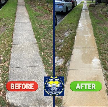 Pressure washing driveways and sidewalks are beneficial to the life of the property.