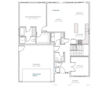 Floor plans of the two-story home the Gerald