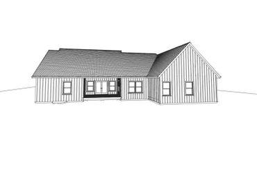 Drawing of the back of the blueprint the country ranch.