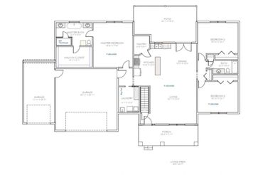 Floor plan of the blueprint the Dimondale.