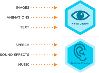 Nosotros tenemos dos canales principales para procesar información: el visual y el auditivo.