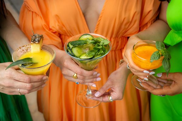 Lifestyle cocktail and storytelling through imagery. Bright colors and vibrant cocktail photo.