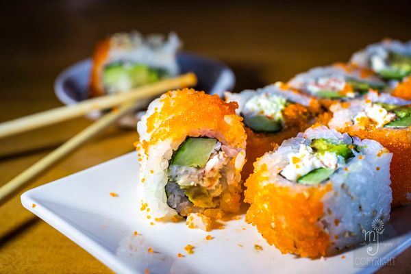 sushi restaurant photography with clean lighting and crisp images