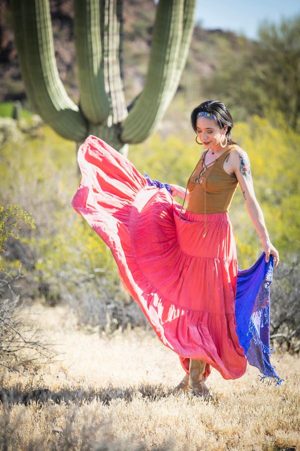 Boudoir photography lifestyle session in the desert near Tucson Arizona