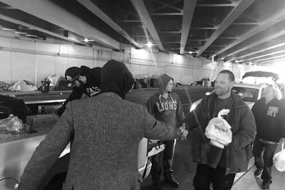 TFTH Distributing meals during a community outreach effort.