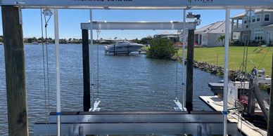 Boat lift over water