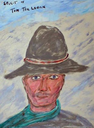 Portrait of Tom Logan by artist Lois Wright