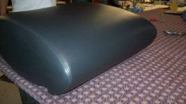 Re-upholstered reception seat 